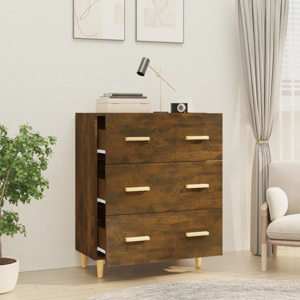 Sideboard, smoky oak, 70x34x90cm, engineered wood