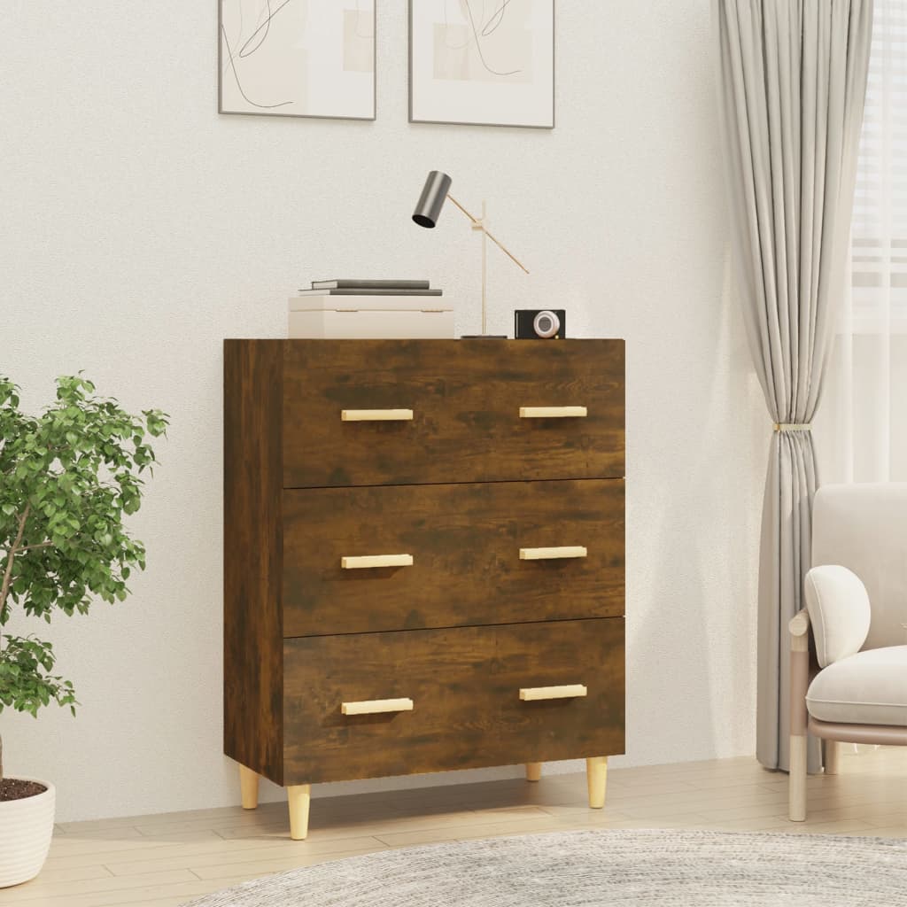 Sideboard, smoky oak, 70x34x90cm, engineered wood