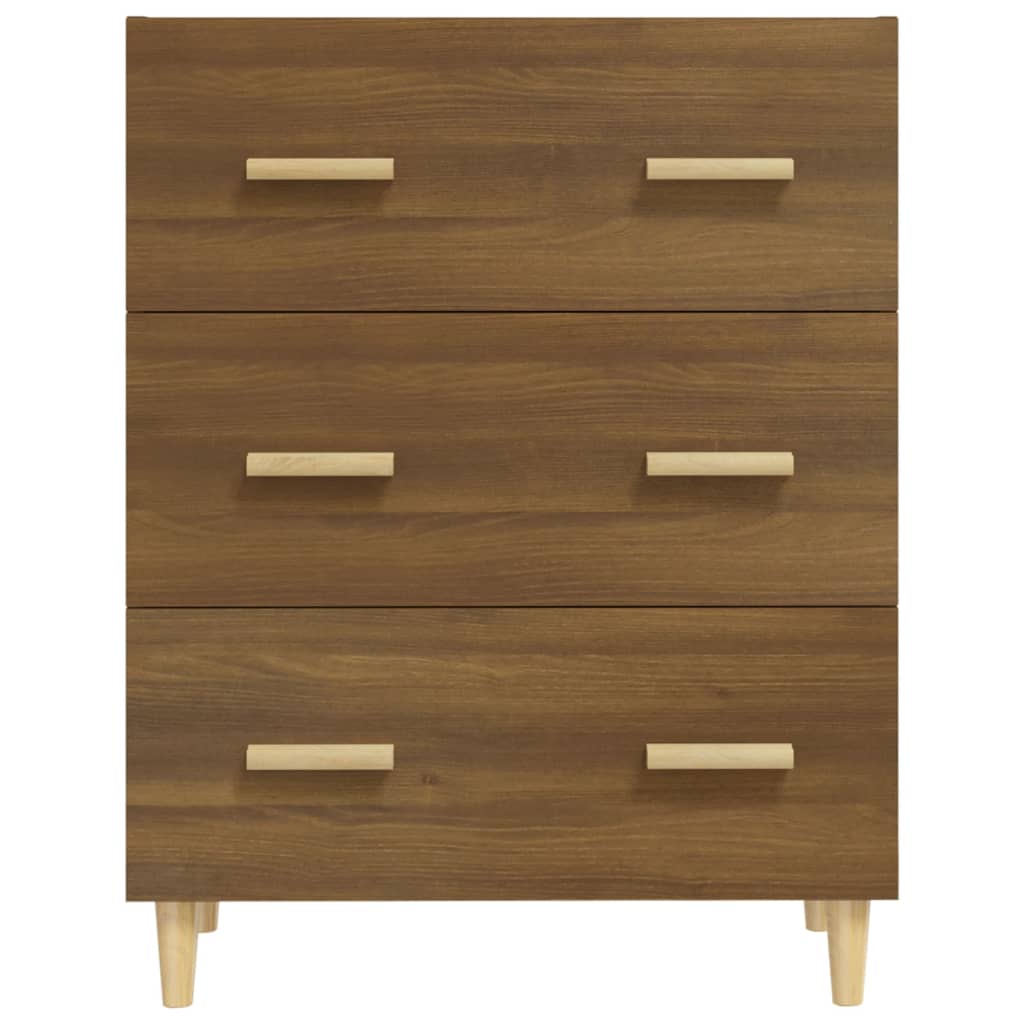 Sideboard, brown oak, 70x34x90cm, engineered wood