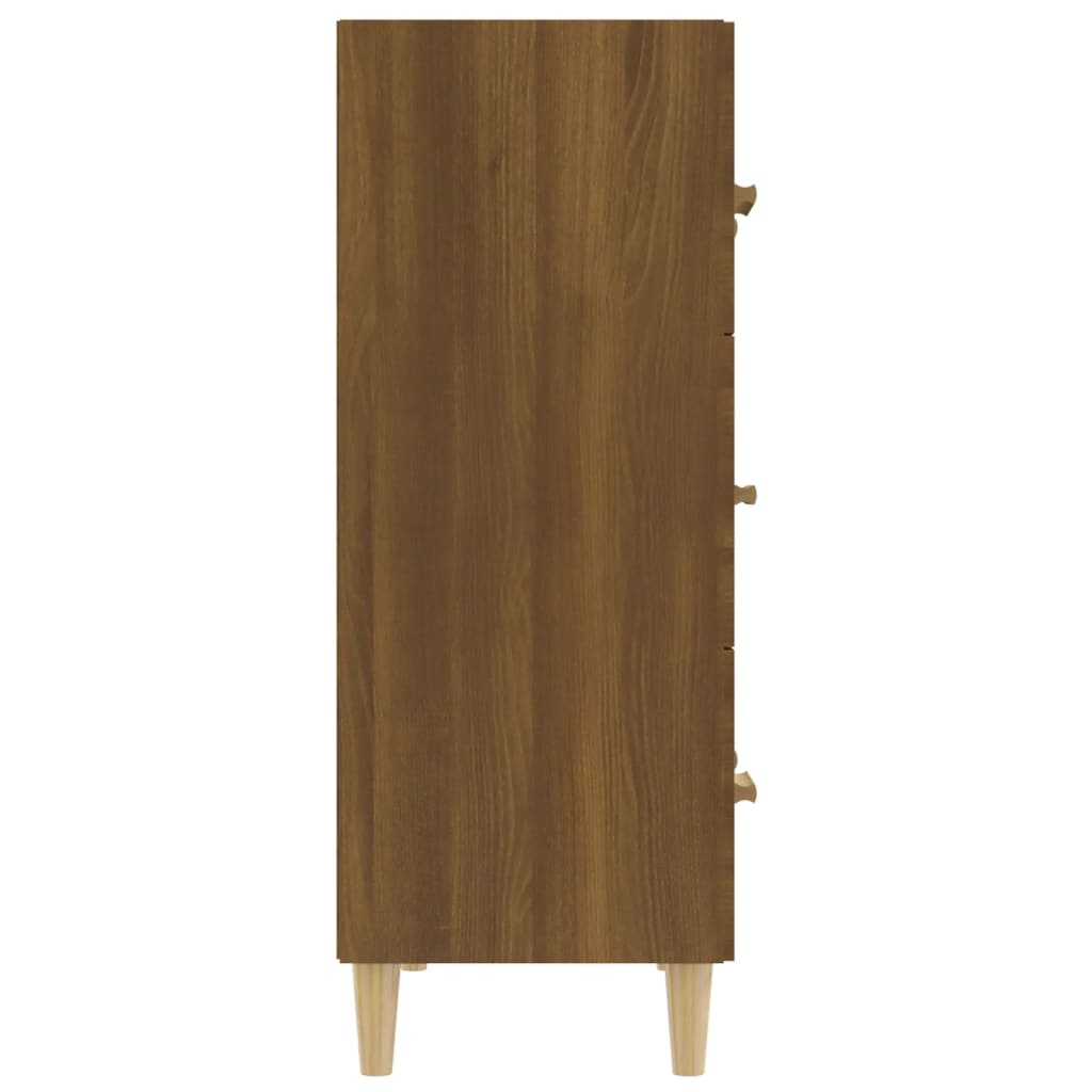 Sideboard, brown oak, 70x34x90cm, engineered wood