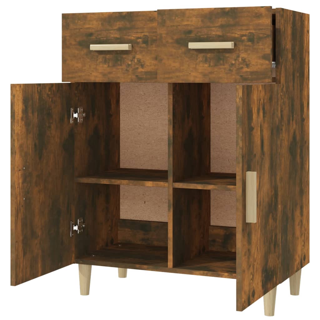 Sideboard, smoky oak, 69.5x34x89cm, engineered wood