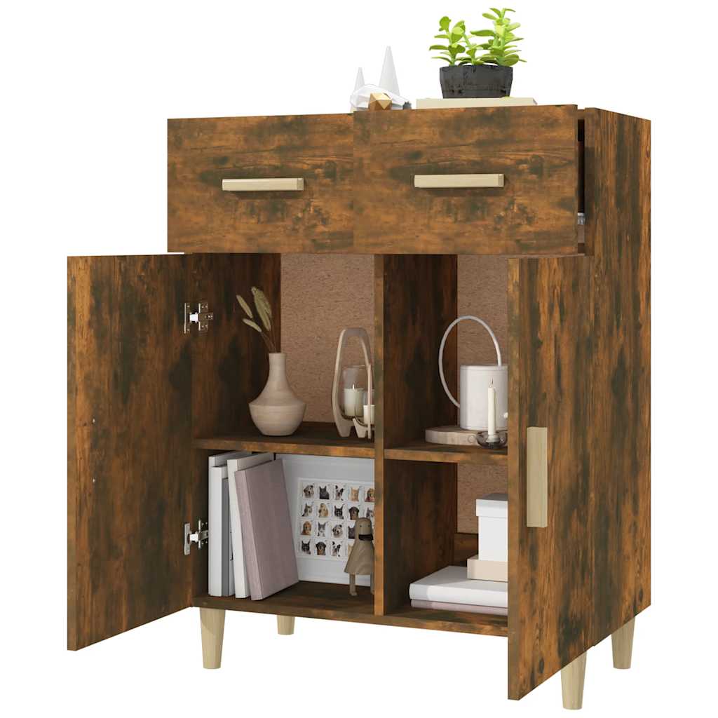 Sideboard, smoky oak, 69.5x34x89cm, engineered wood