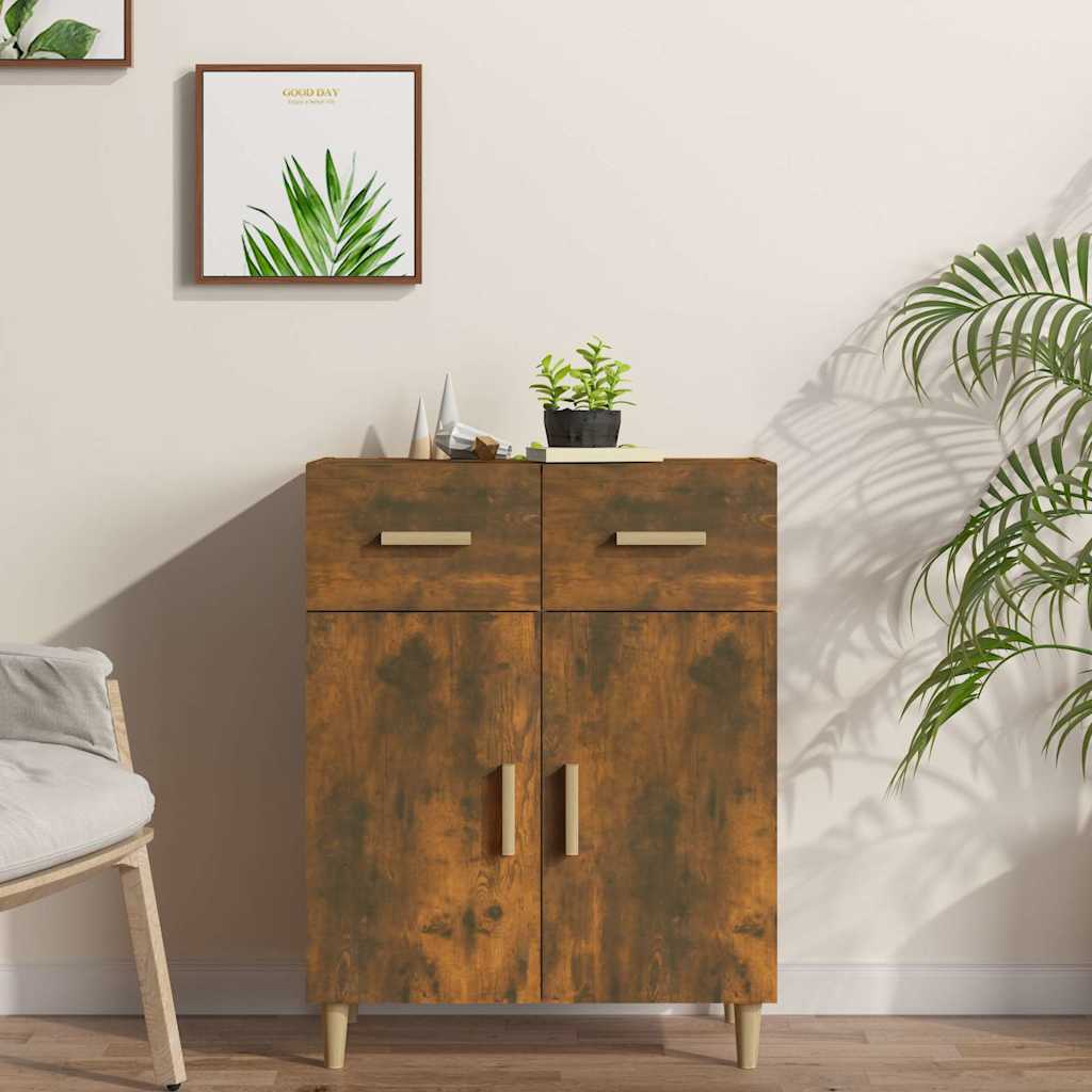 Sideboard, smoky oak, 69.5x34x89cm, engineered wood