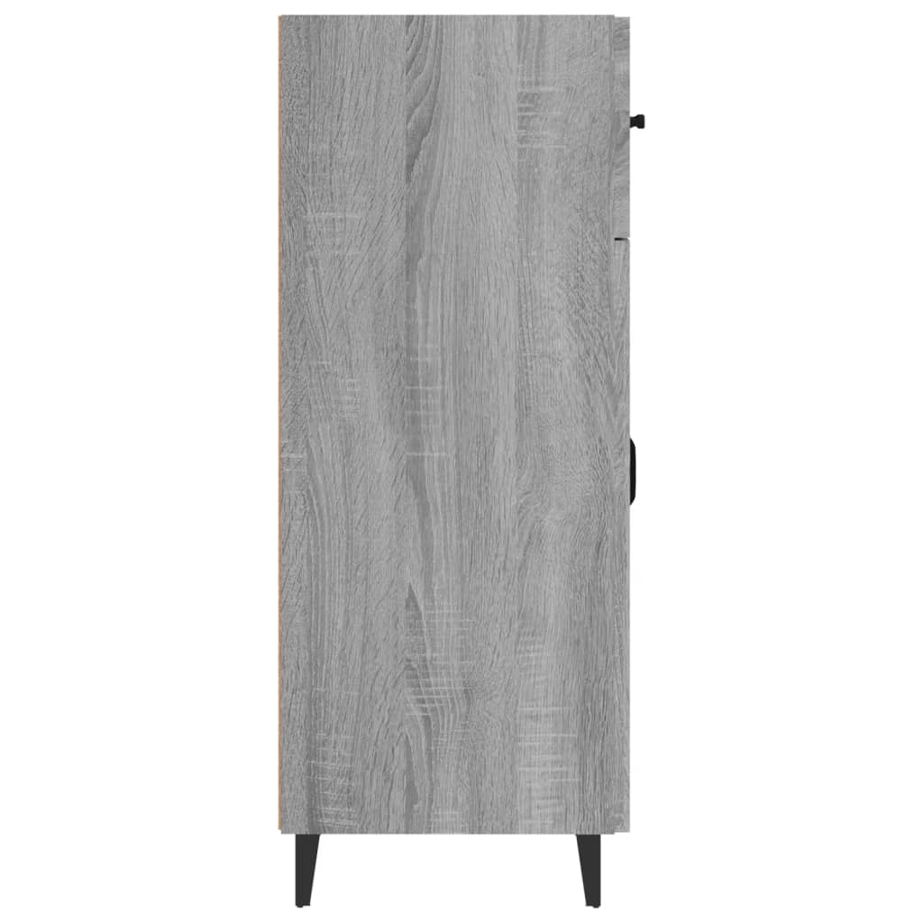 Side cabinet, grey oak, 69.5x34x90cm, engineered wood