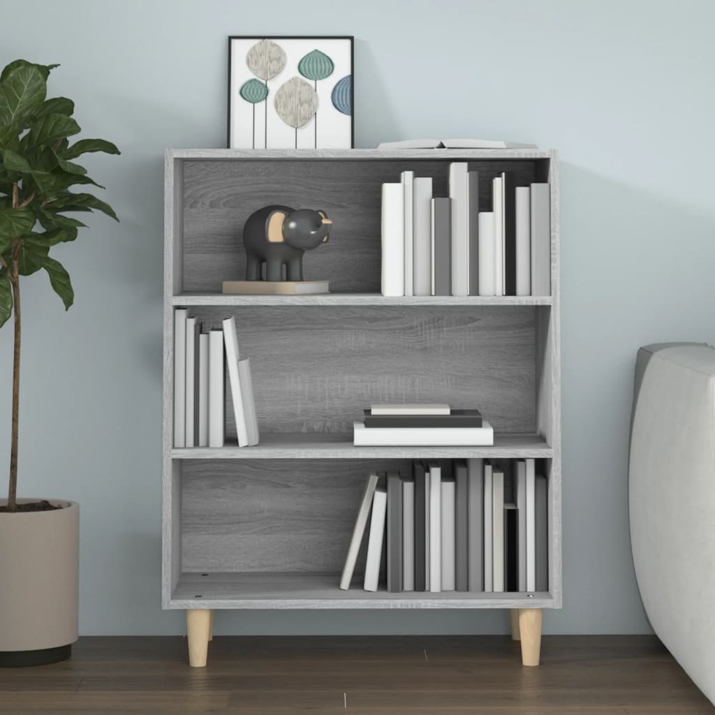 Sideboard, gray oak, 69.5x32.5x90cm, engineered wood