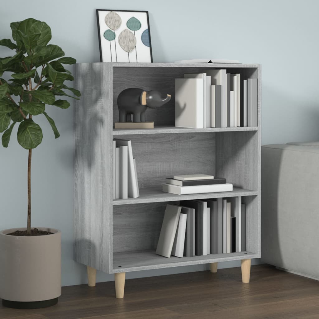 Sideboard, gray oak, 69.5x32.5x90cm, engineered wood