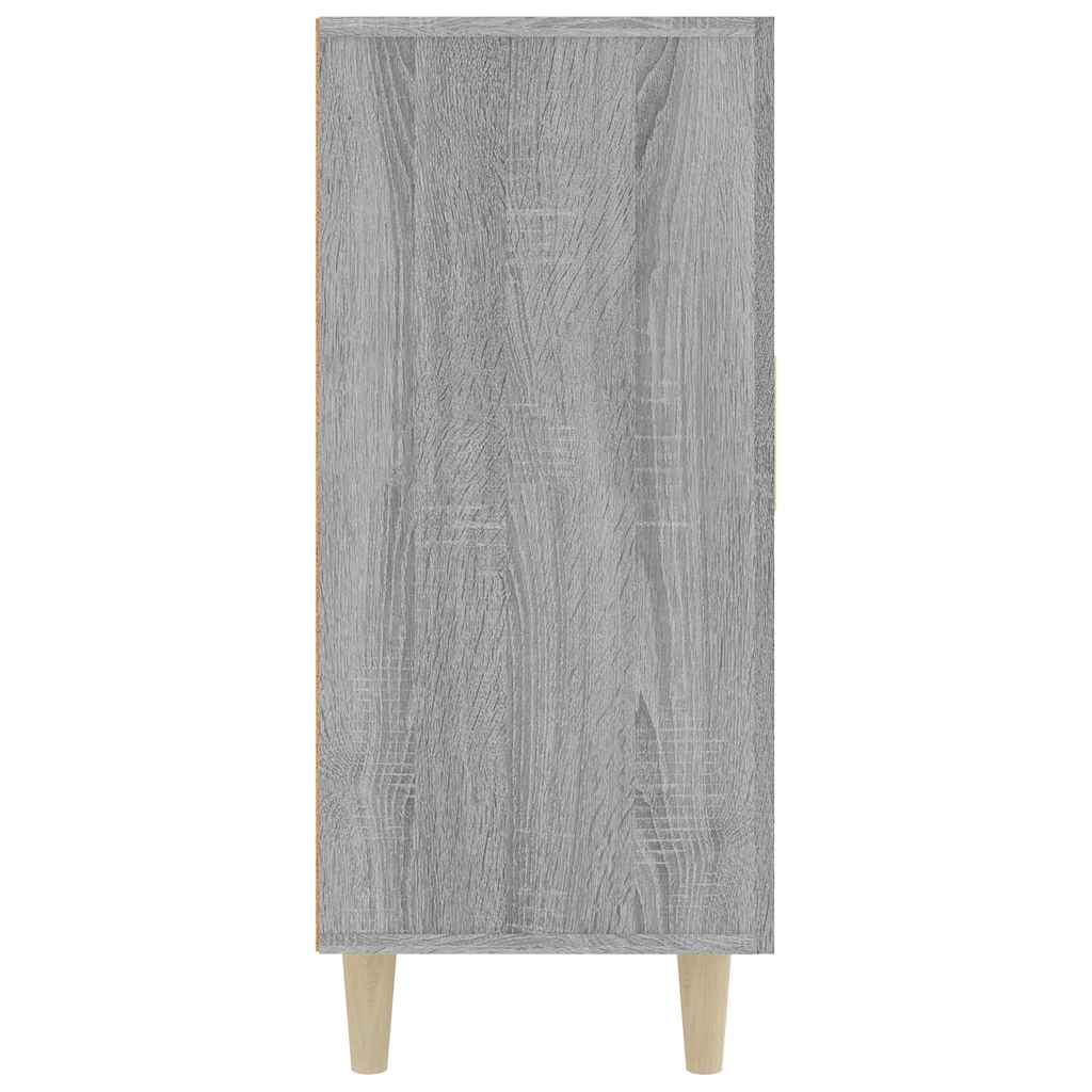 Sideboard, grey oak, 90x34x80cm, engineered wood