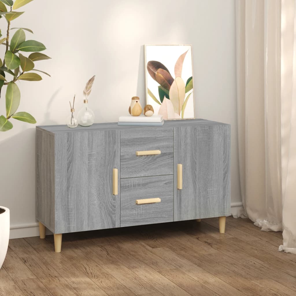 Šoninė spintelė, pilka ąžuolo, 100x36x60cm, apdirbta mediena