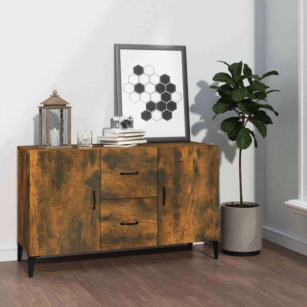 Sideboard, smoky oak, 100x36x60cm, engineered wood