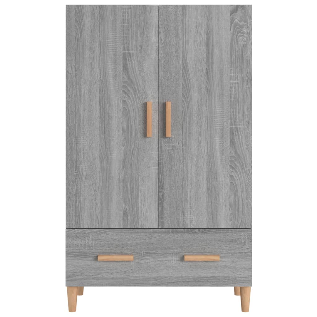 Kumode, pelēka ozola krāsā, 70x31x115cm, apstrādāta koksne