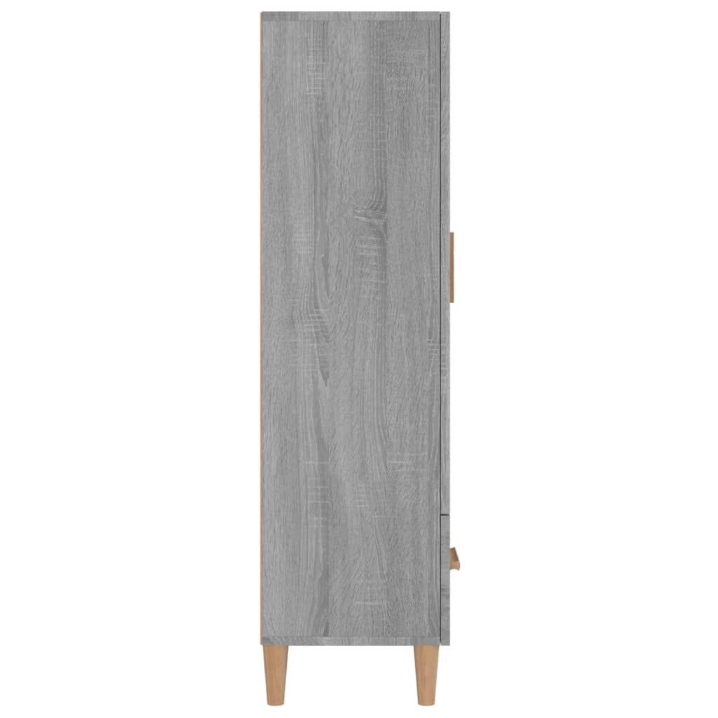 Kumode, pelēka ozola krāsā, 70x31x115cm, apstrādāta koksne