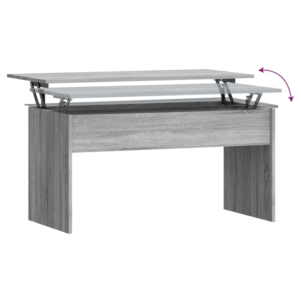 Coffee table, gray oak, 102x50.5x52.5cm, wood