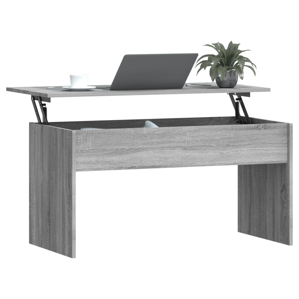 Coffee table, gray oak, 102x50.5x52.5cm, wood