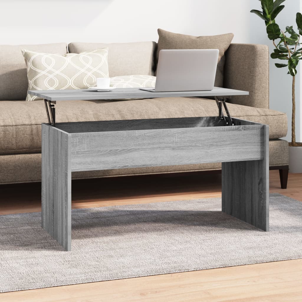 Coffee table, gray oak, 102x50.5x52.5cm, wood