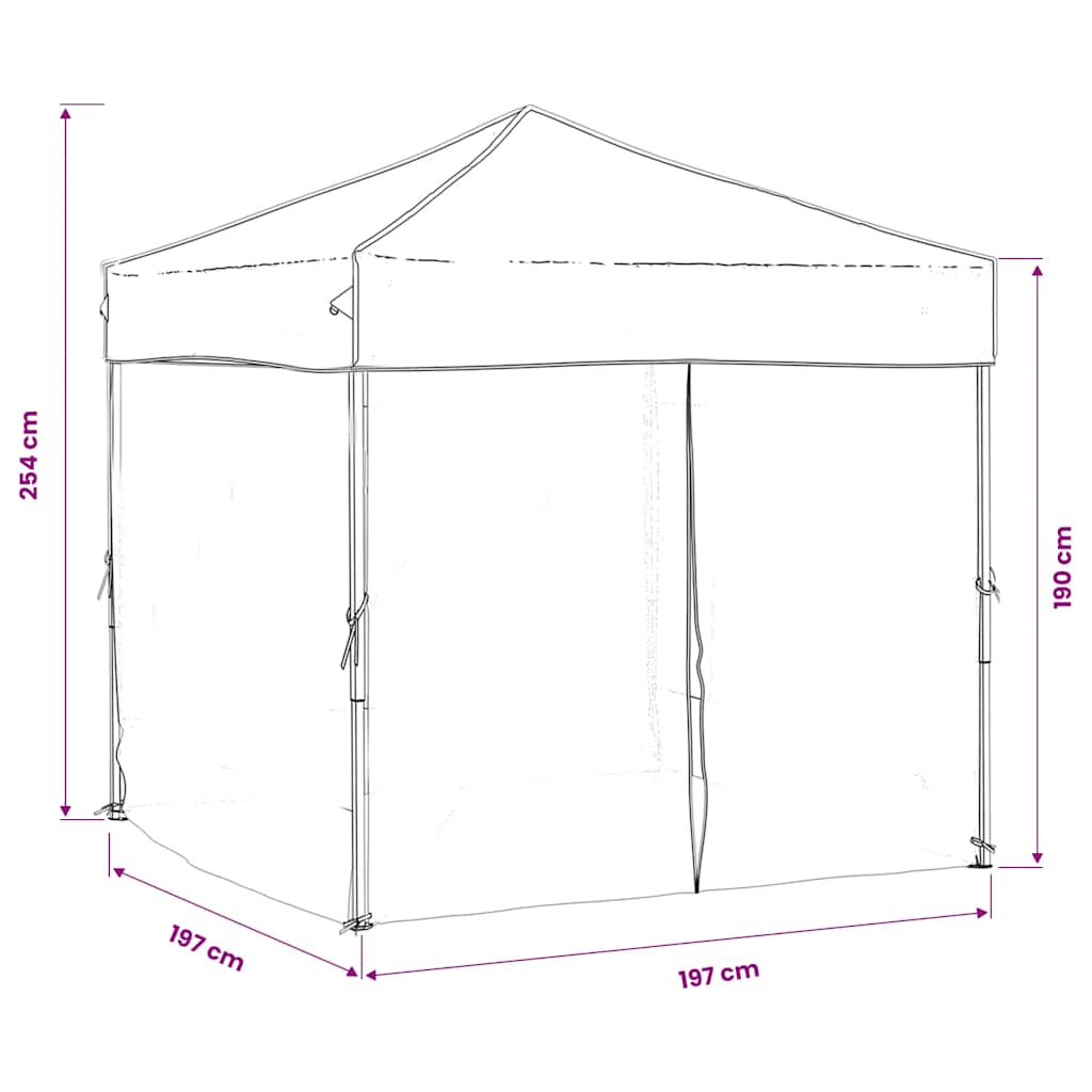 Pasākumu telts FERRO, antracīta, 2x2m