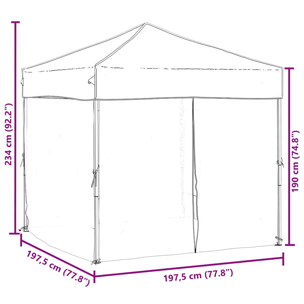 Event gazebo FERRO, black, 2x2m