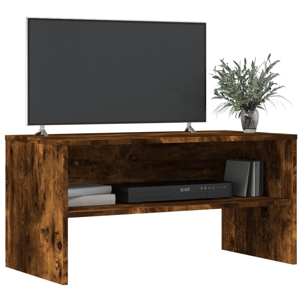 TV cabinet, smoked oak, 80x40x40cm, engineered wood