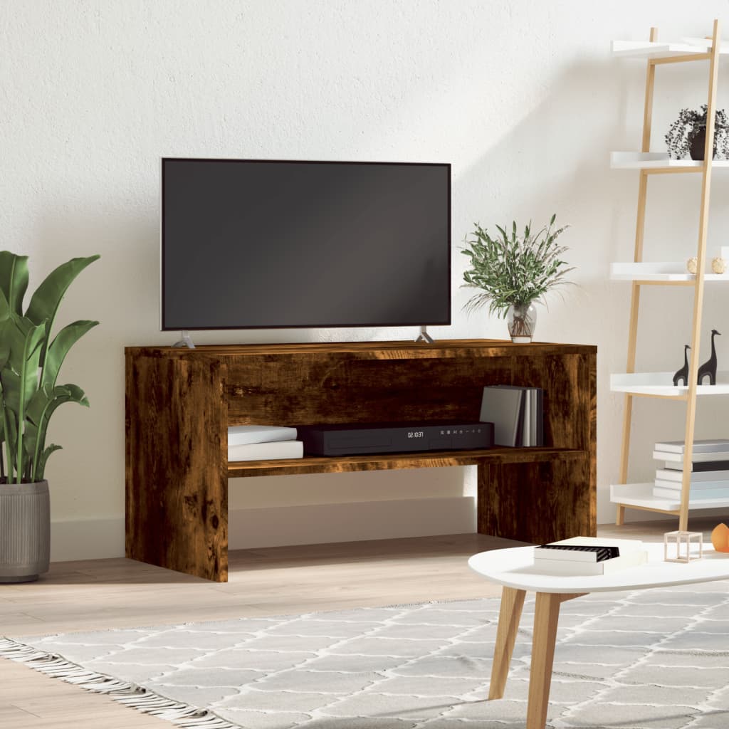 TV cabinet, smoked oak, 80x40x40cm, engineered wood