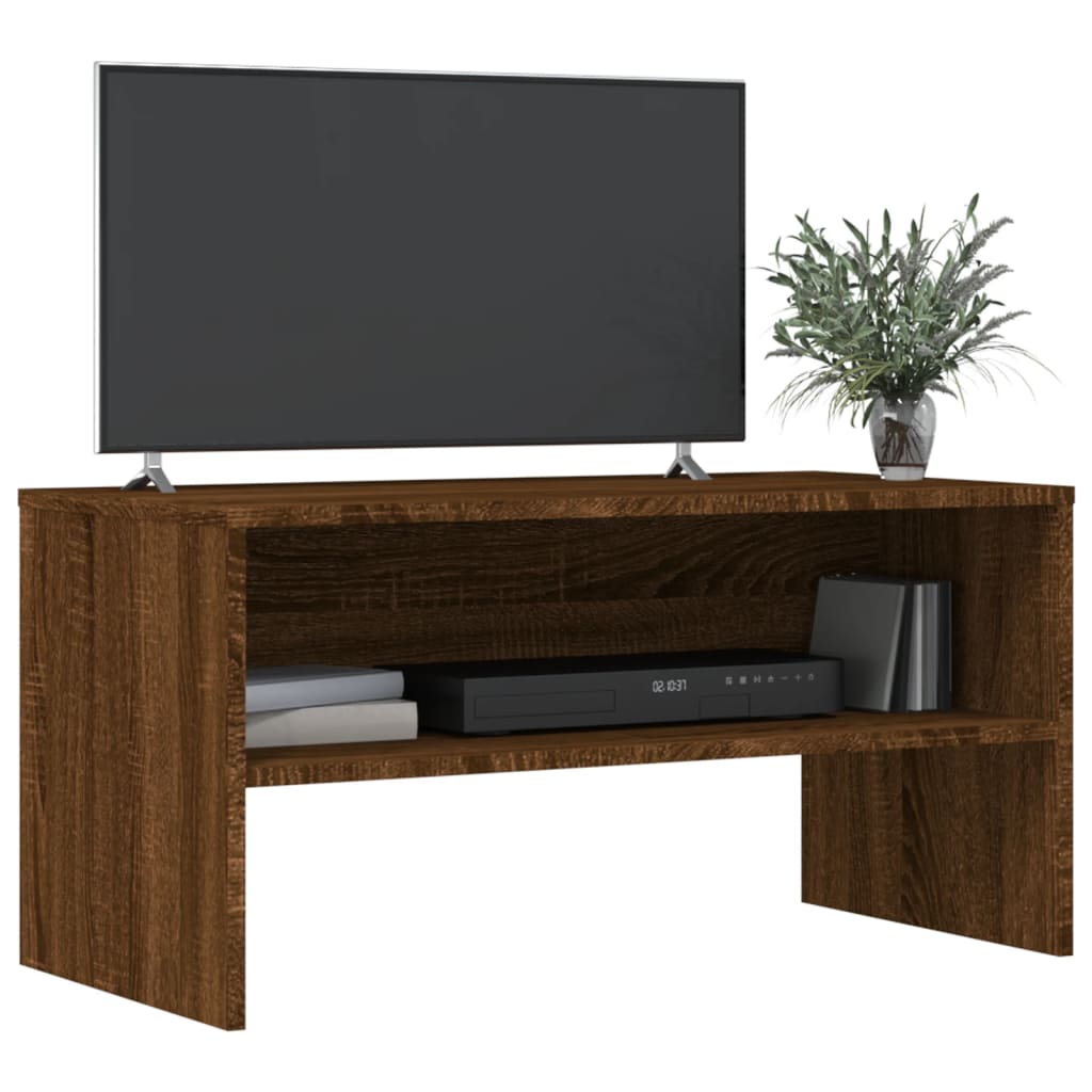 TV cabinet, brown oak, 80x40x40cm, engineered wood