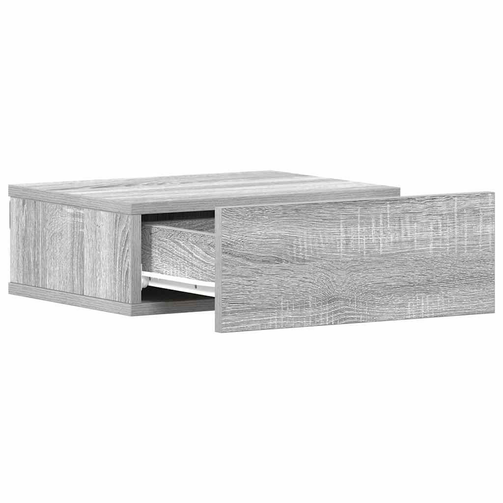 Naktiniai staliukai, 2vnt., pilki, 40x30x15cm, mediena