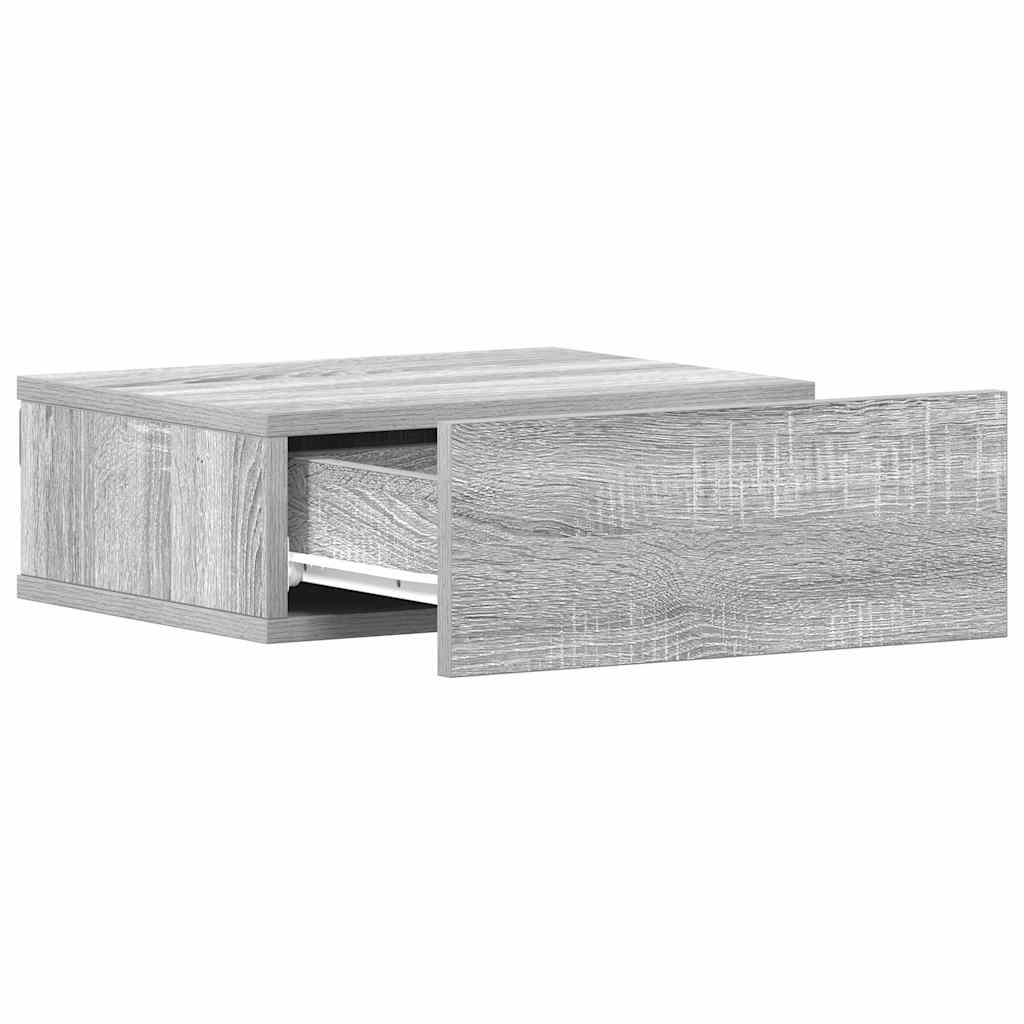 Naktiniai staliukai, 2vnt., pilki, 40x30x15cm, mediena