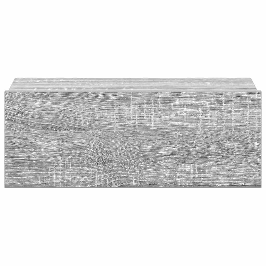 Naktiniai staliukai, 2vnt., pilki, 40x30x15cm, mediena