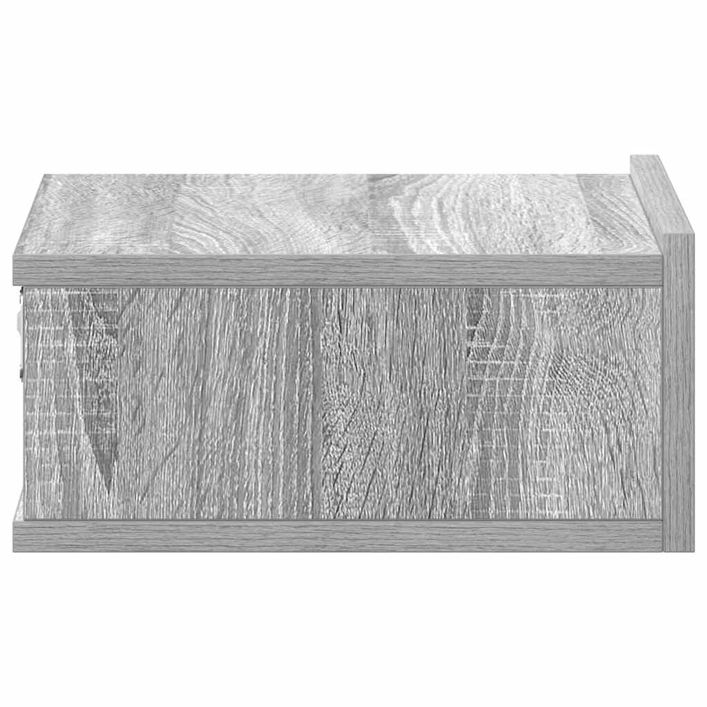 Naktiniai staliukai, 2vnt., pilki, 40x30x15cm, mediena
