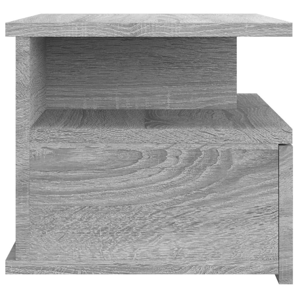 Bedside tables, 2 pcs, grey, 40x31x27cm, wood