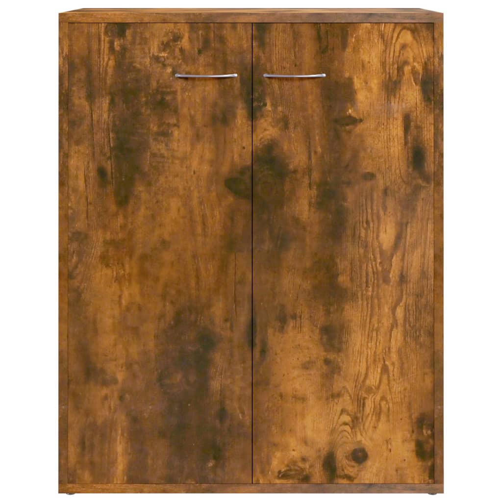 Side cabinet, smoked oak, 60x30x75cm, engineered wood