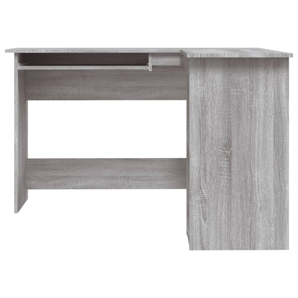 Corner desk, grey oak, 120x140x75cm, wood