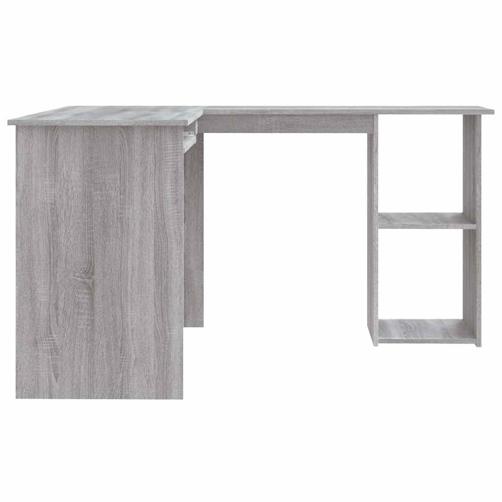 Corner desk, grey oak, 120x140x75cm, wood