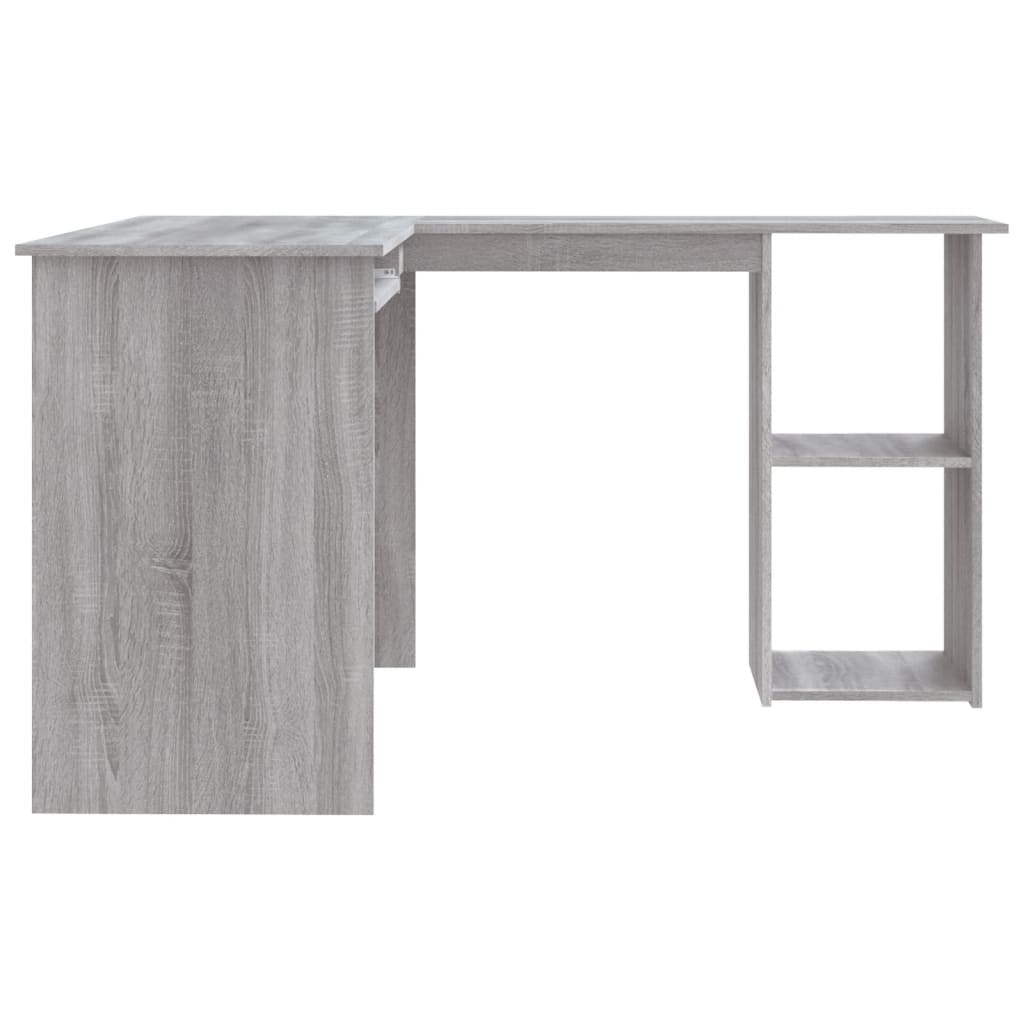 Corner desk, grey oak, 120x140x75cm, wood