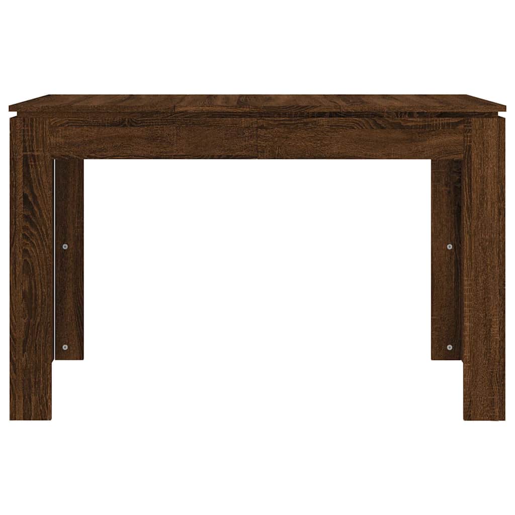 Dining table, brown oak, 120x60x76cm, engineered wood