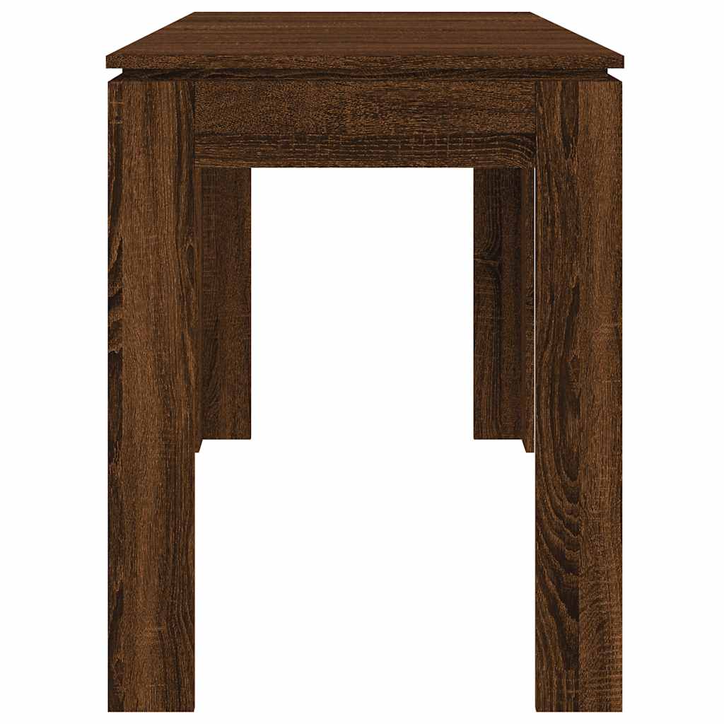 Dining table, brown oak, 120x60x76cm, engineered wood