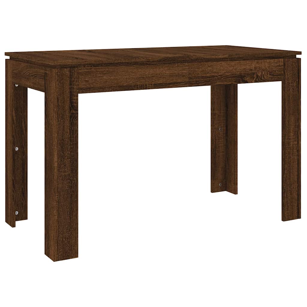 Dining table, brown oak, 120x60x76cm, engineered wood