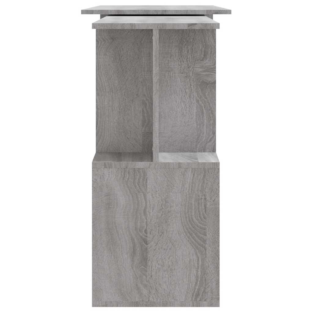 Corner writing desk, grey oak, 200x50x76cm, wood