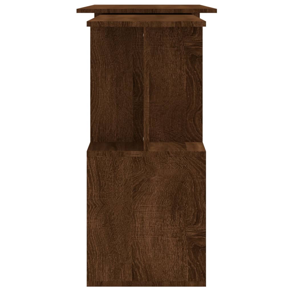 Corner desk, brown oak, 200x50x76cm, wood
