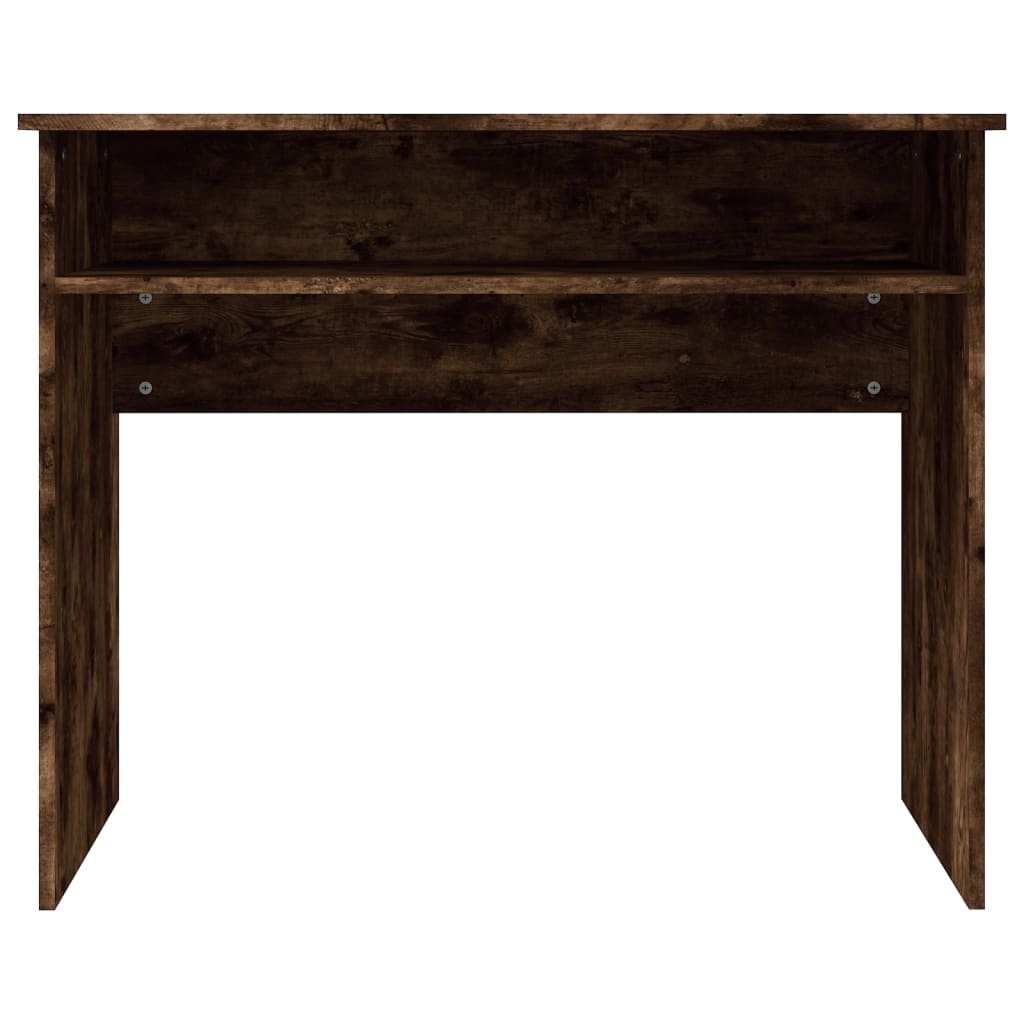 Writing desk, smoked oak, 90x50x74cm, engineered wood