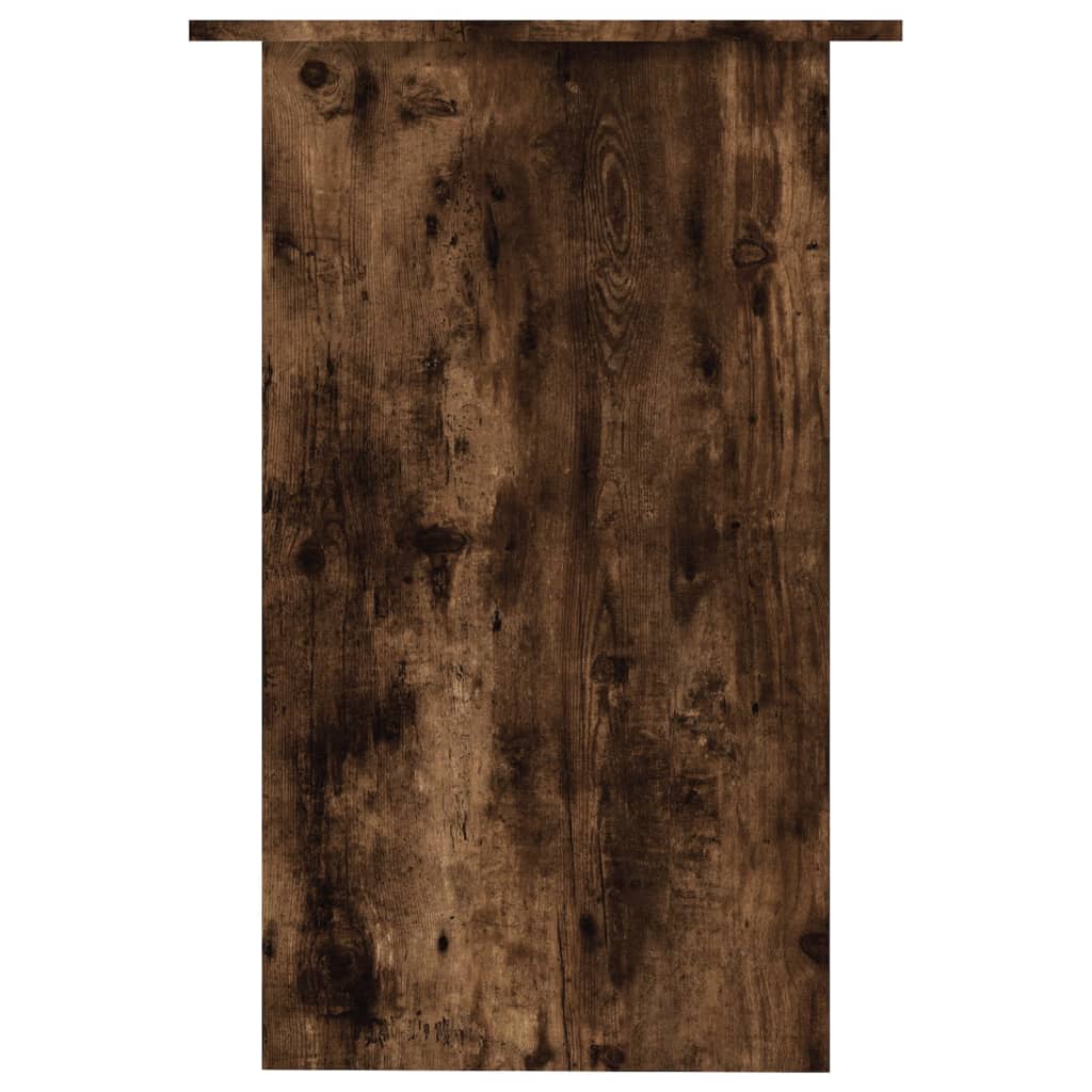 Writing desk, smoked oak, 90x50x74cm, engineered wood