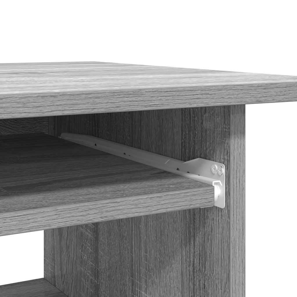 Rašomasis stalas, pilkos ąžuolo spalvos, 80x45x74cm, mediena