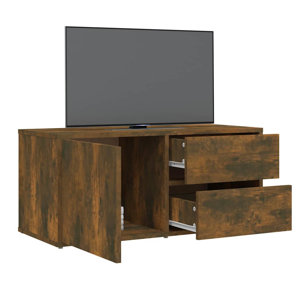 TV cabinet, smoky oak, 80x34x36cm, wood