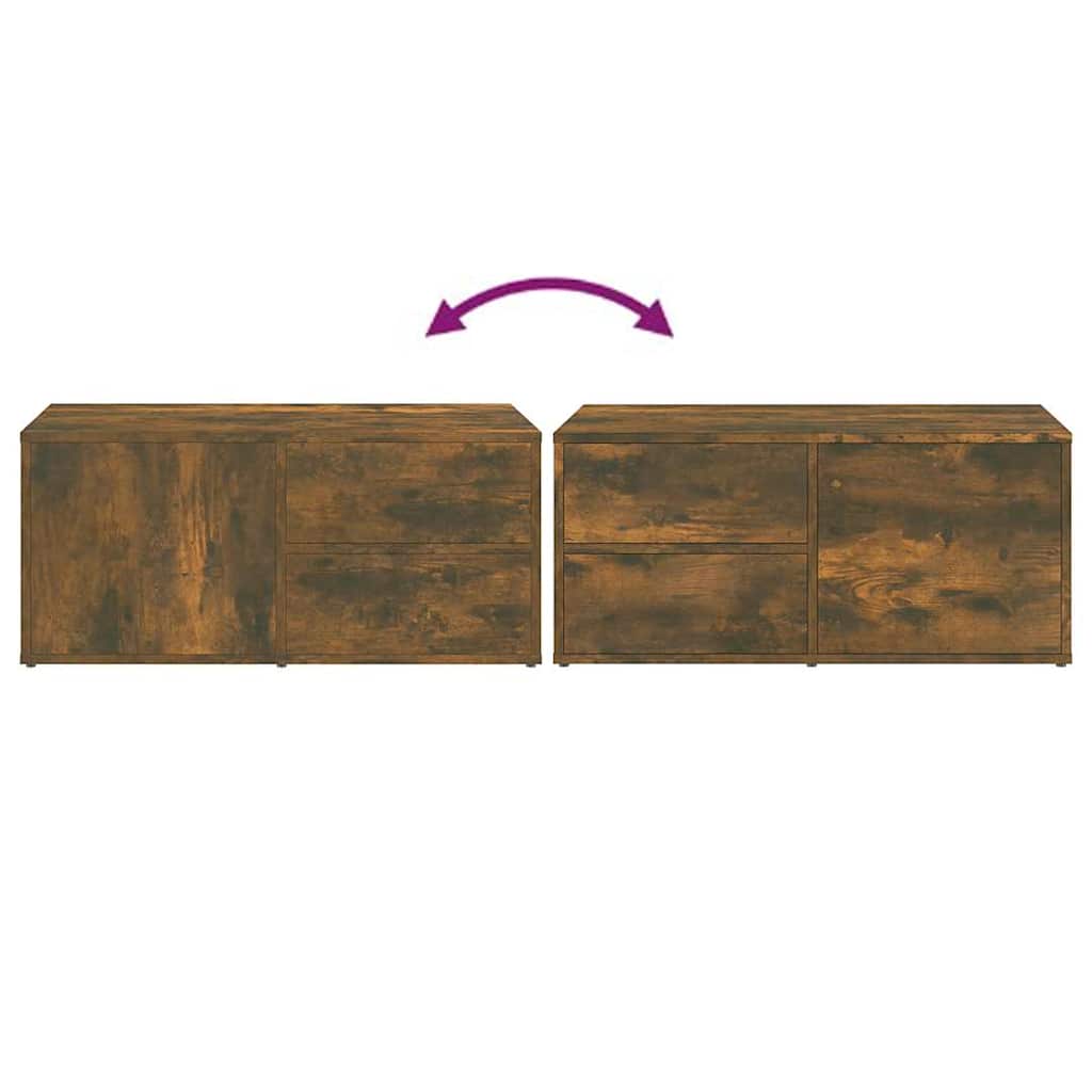 TV cabinet, smoky oak, 80x34x36cm, wood