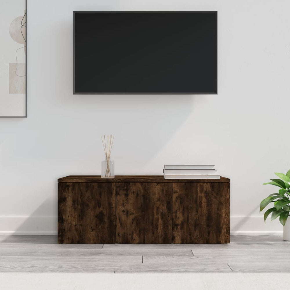 Televizoriaus spintelė, dūminio ąžuolo, 80x34x30cm, mediena