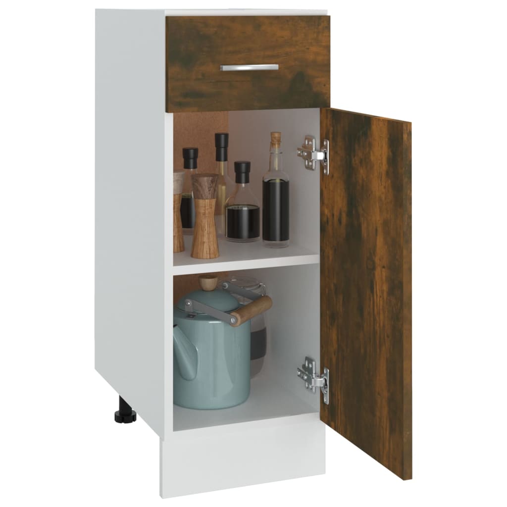 Base cabinet with drawer, "Lyon", oak, 30x46x81.5cm