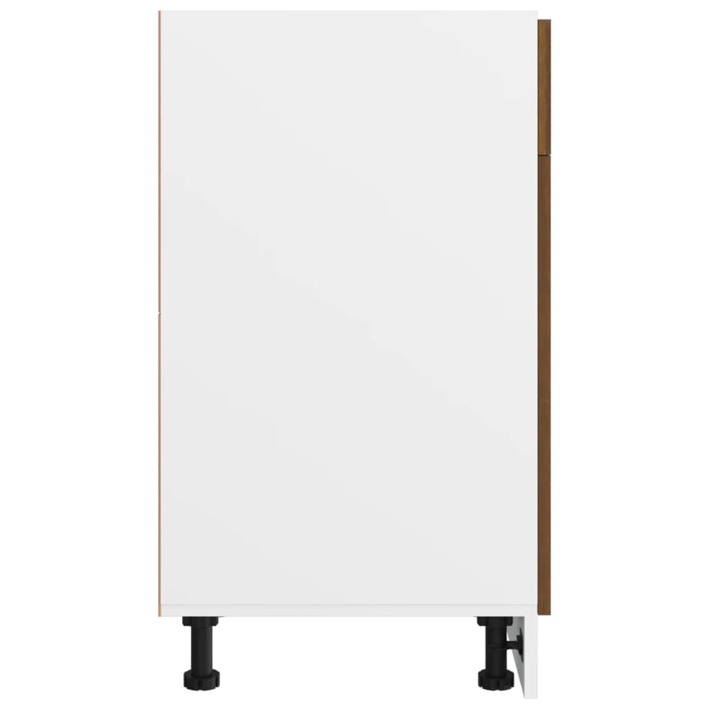 Base cabinet with drawer, "Lyon", brown, 40x46x81.5cm
