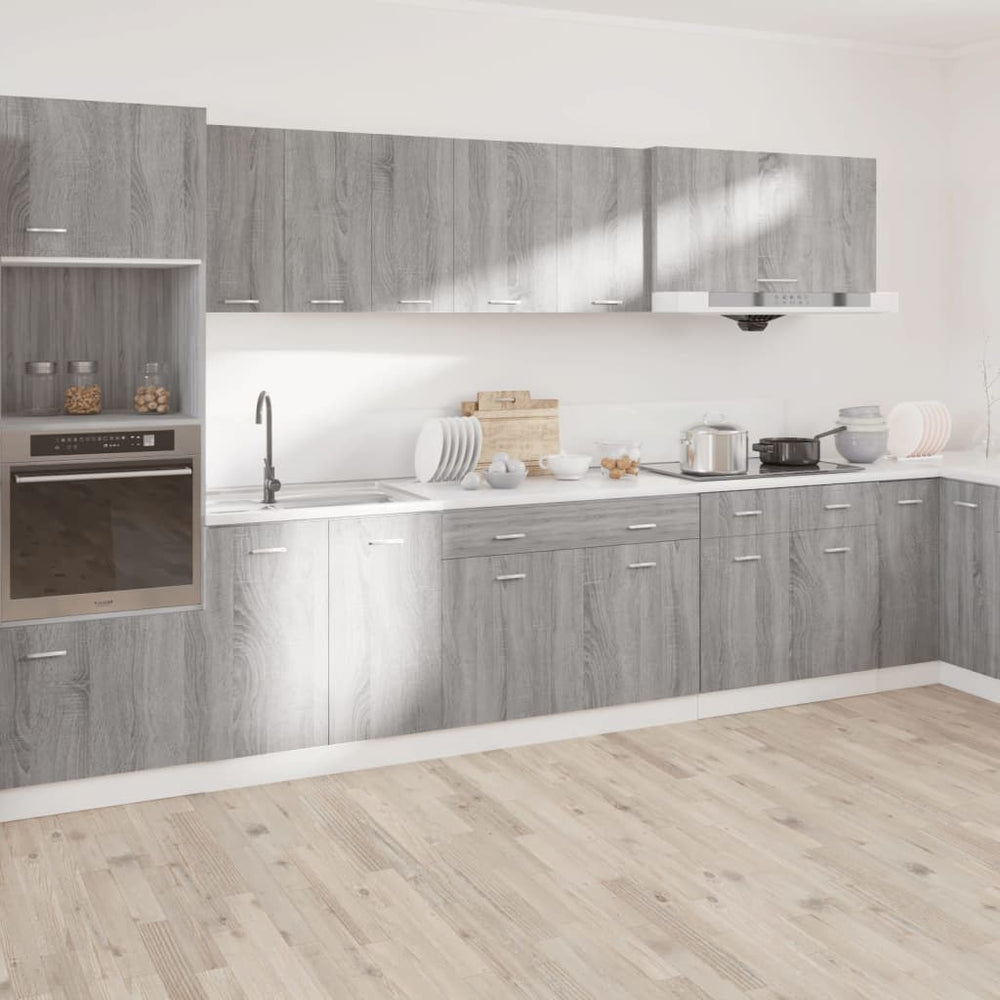 Base cabinet with drawer, "Lyon", grey, 50x46x81.5cm