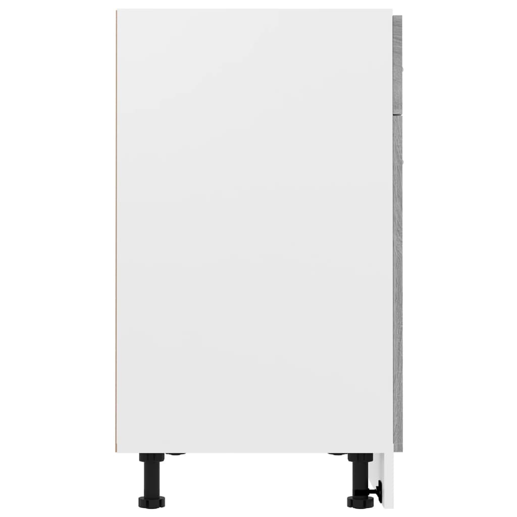 Base cabinet with drawer, "Lyon", gray, 80x46x81.5cm