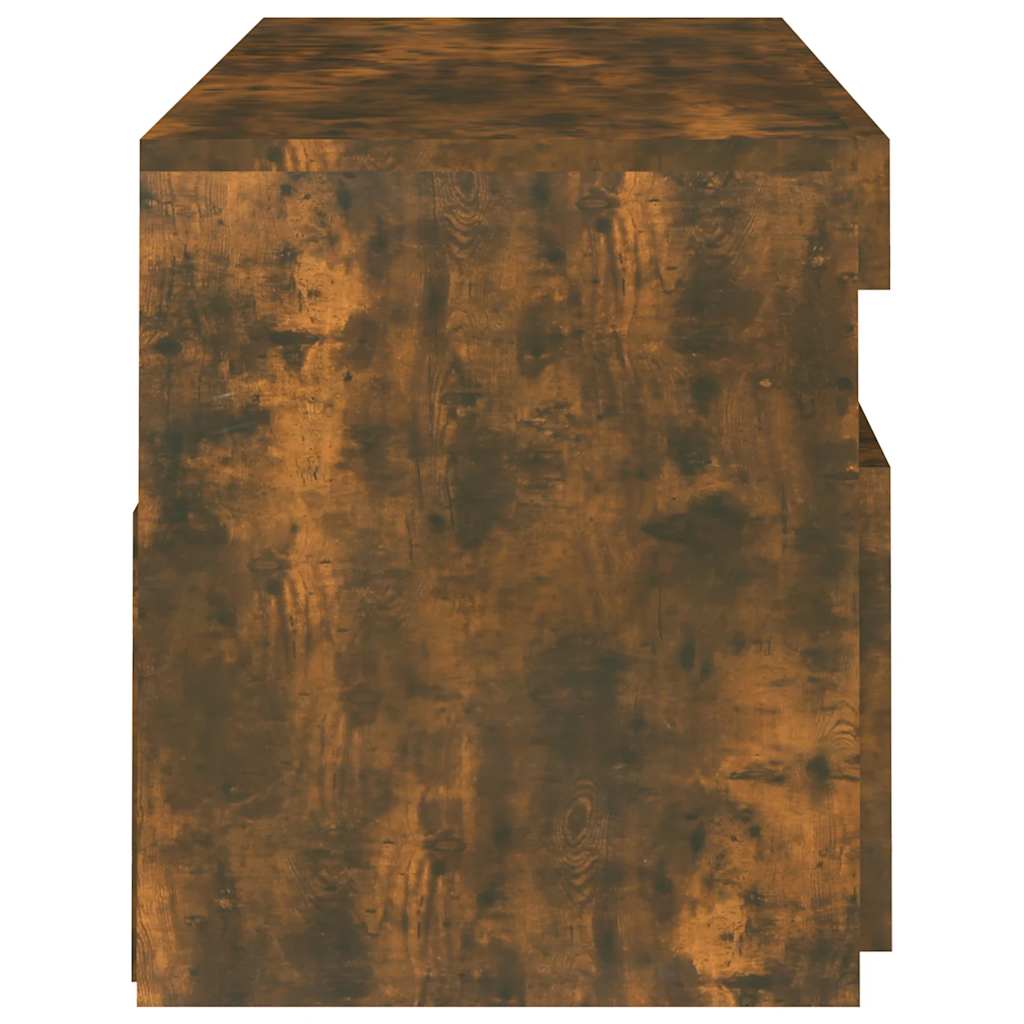 Televizoriaus spintelė su LED, dūminio ąžuolo, 120x35x40cm