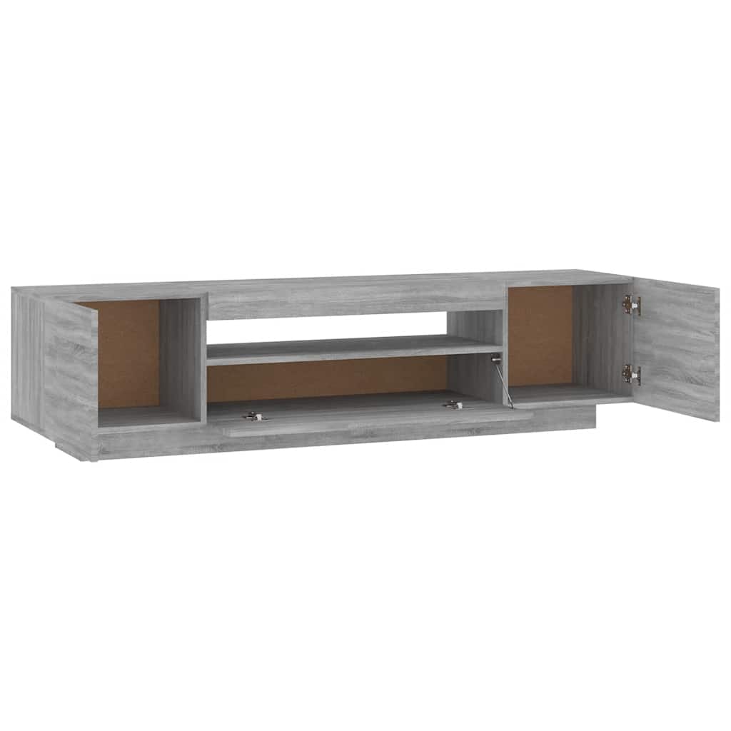 TV cabinet with LED, grey oak, 160x35x40cm