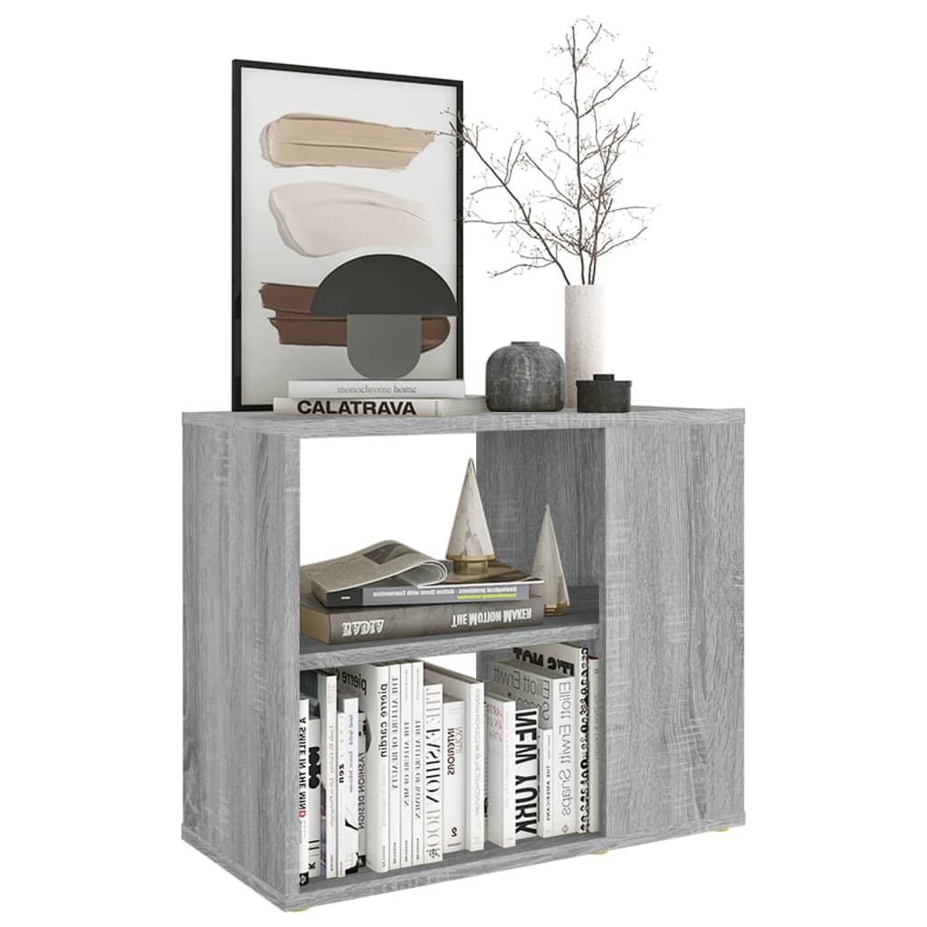 Side cabinet, grey oak, 60x30x50cm, engineered wood